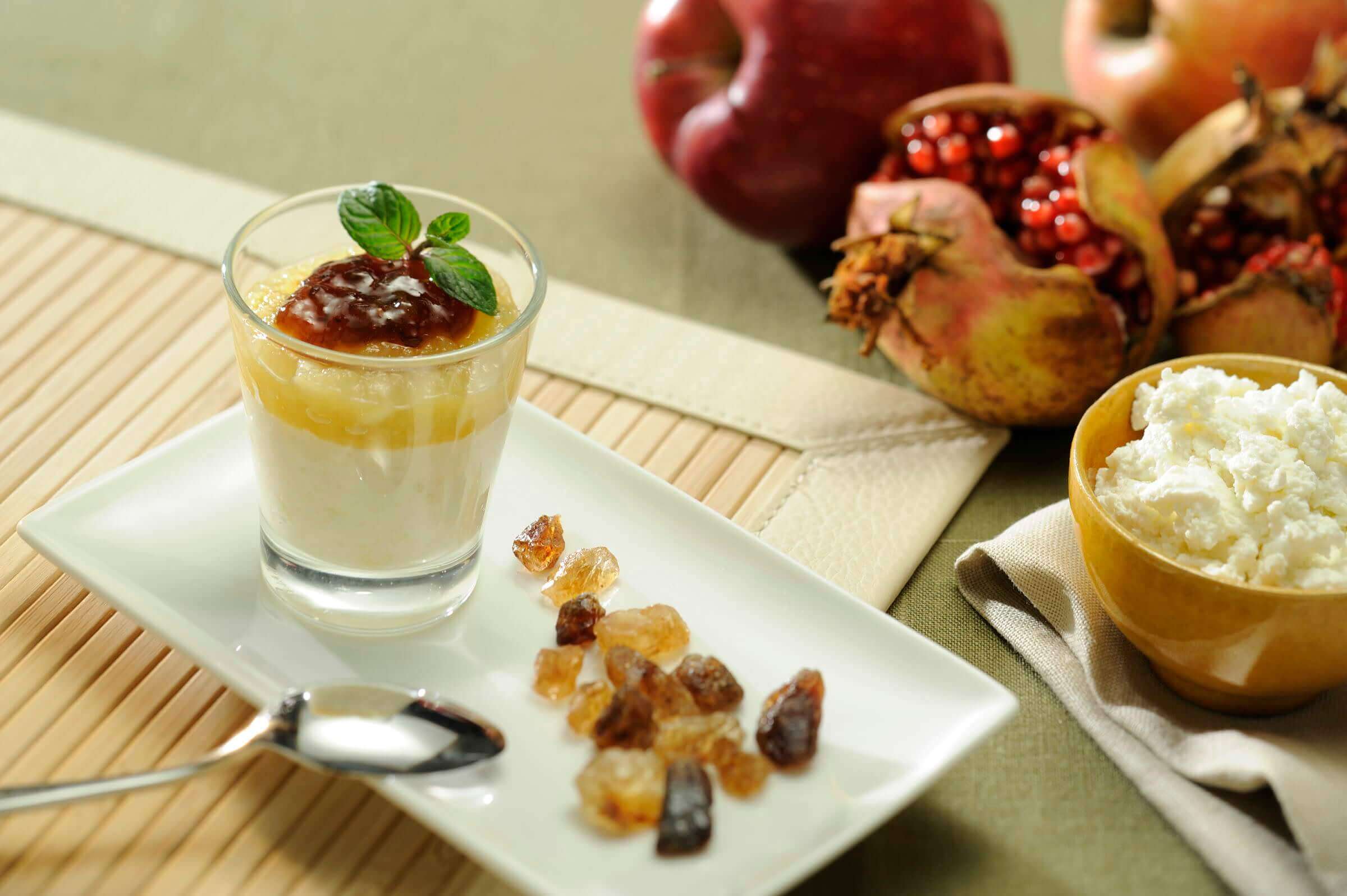 Bicchierino di Seirass e Mela con Gelatina di Melograno	
