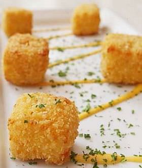Cubetti di Toma Gratinati	