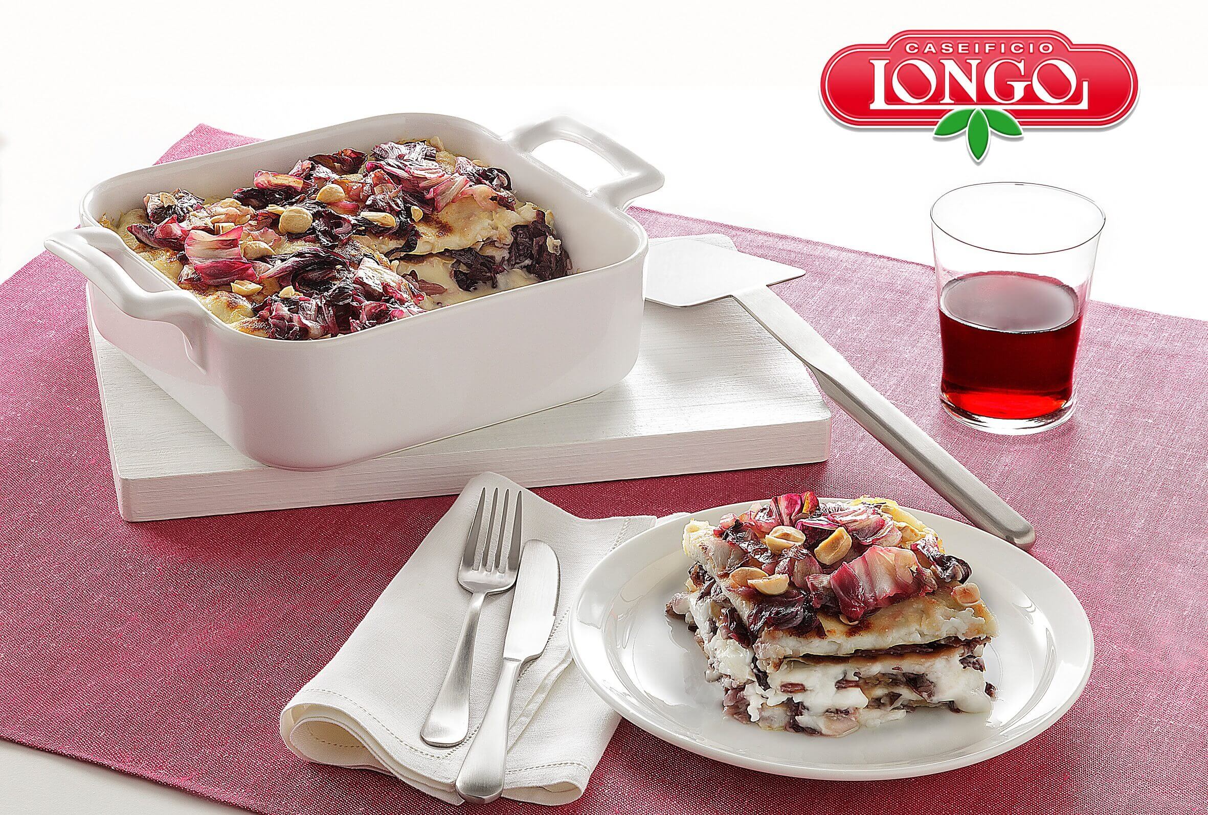 Radicchio lasagne with Paglierina