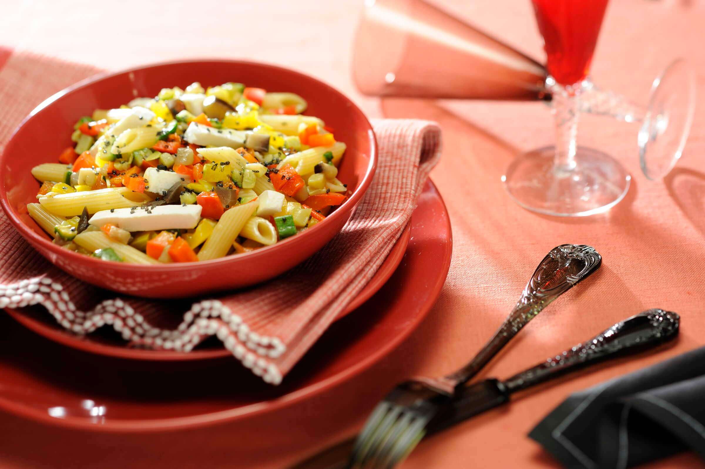 Pasta Rustino e Ratatuia di Verdure	