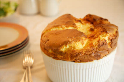 Thyme-scented Seirass soufflé