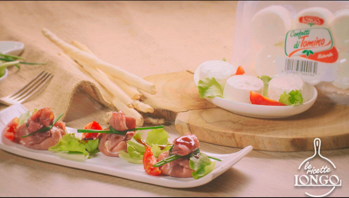 Fagottini di bresaola e Tomini Freschi